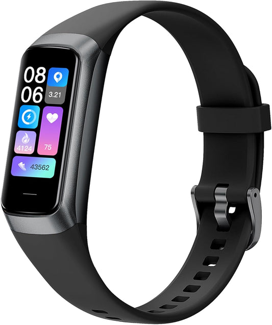 Fitness Trackers for Women Men, Oled Screen Heart Rate Sleep Monitor Step Tracker 25 Sports Modes IP68 Waterproof Smartwatch Activity Tracker, Smart Bracelet Fitness Tracker Watch with Blood Pressure